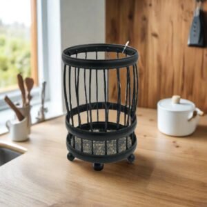 Kitchen Spoons Holder Black