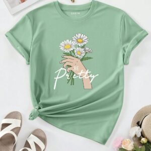 Pritty Printed T-Shirt Green