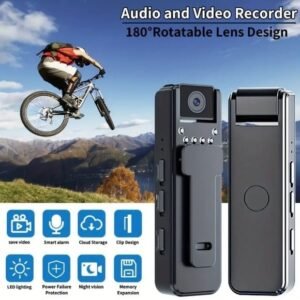 Audio & Video Recorder 180 Degree Rotatable Lens Design Camera