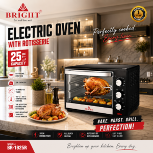 Bright Electric Oven with Rotisseriere 25liters BR-1925R