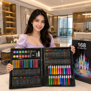 Kids 168 Colour Set [ Water Colour / Colour Pencils / Crayon / Paticklem